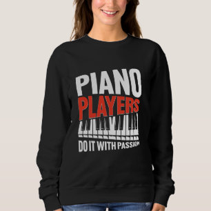 Camiseta Professor de Piano Amantes da Música Pianistas Con