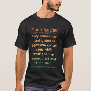 Camiseta Professor de Piano Divertido