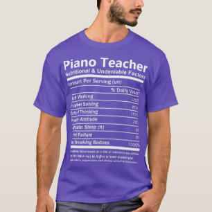 Camiseta Professor de Piano Fatores Nutricionais e Inegávei