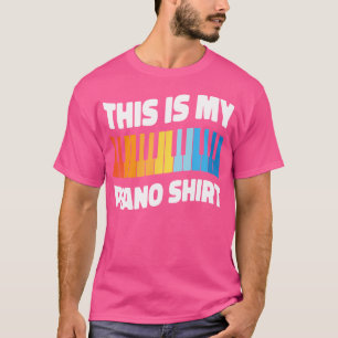Camiseta Professor de Piano Pianista Retro Esta É Minha Cam