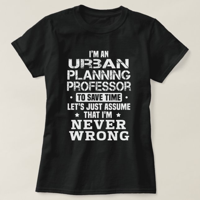 Camiseta Professor de Planejamento Urbano (Frente do Design)