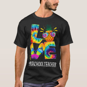 Camiseta Professor de pré-escola Adorava abacaxi Verão de f