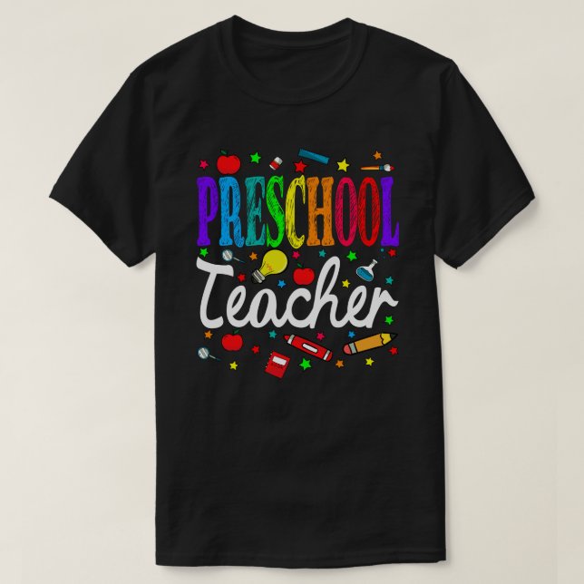 Camiseta Professor de pré-escola de volta à escola (Frente do Design)