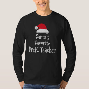 Camiseta Professor de Pré-Escola Favorito do Papai Noel   N