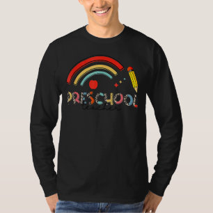 Camiseta Professor de pré-escola Leopard Rainbow Pre K Prof