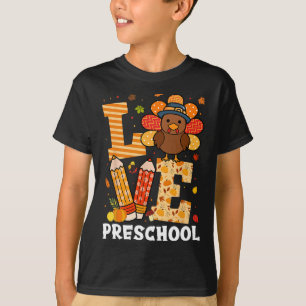 Camiseta Professor de Pré-Escolas de Ação de Graças na Turq