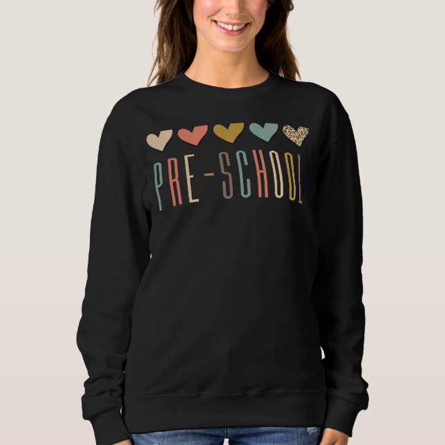 Camiseta Professor de Pré-Escolas do Coração de Leopard Pri (Frente)
