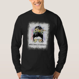Camiseta Professor de Pré-Escolas Sangrento, A Vida Mensage