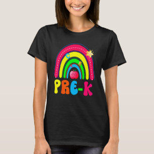 Camiseta Professor de Pré-K de Volta às Meninas Meninos Pré