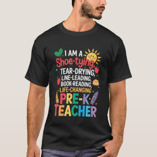Camiseta Professor de Pré-K Piada Livro de Leitura Seca Lág