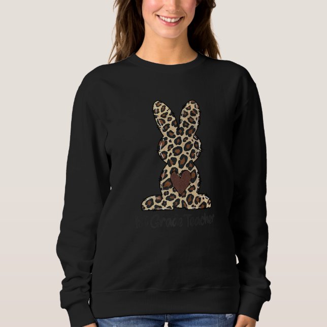 Camiseta Professor de primeira série do Leopard 1rua Páscoa (Frente)