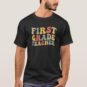 Camiseta Professor De Primeiro Grau De Groovy De Volta À Es