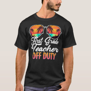 Camiseta Professor de primeiro grau em férias de praia em D