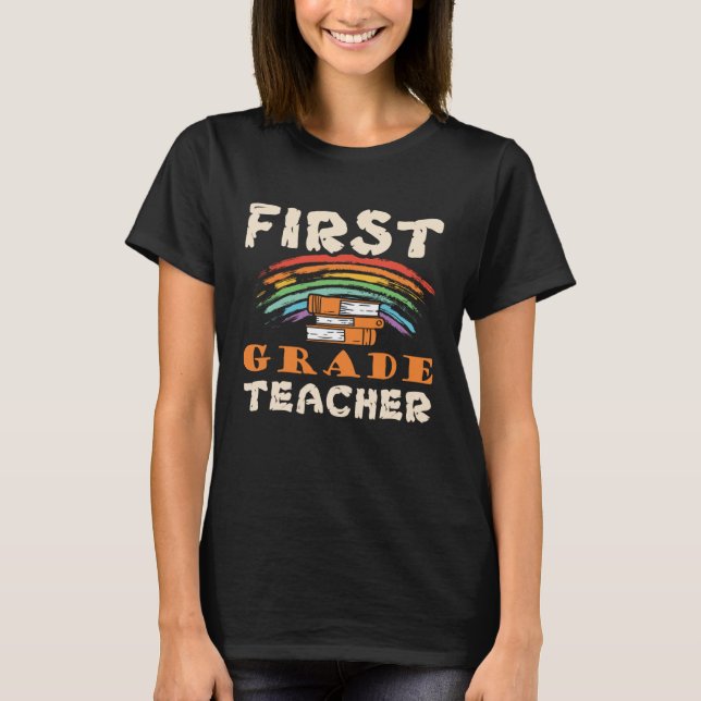 Camiseta Professor de primeiro grau Ensinando Crianças Colo (Frente)