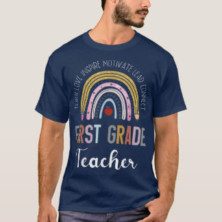 Camiseta Professor de primeiro grau Ensino Amor Inspira Boh