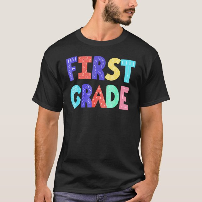 Camiseta Professor de primeiro grau Estudante de esquadra d (Frente)