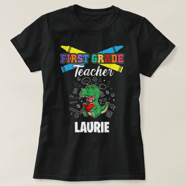 Camiseta Professor de primeiro grau - Laurie - Nome pessoal (Frente do Design)