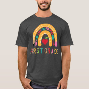 Camiseta Professor De Primeiro Grau Pancil Arco-Íris De Vol