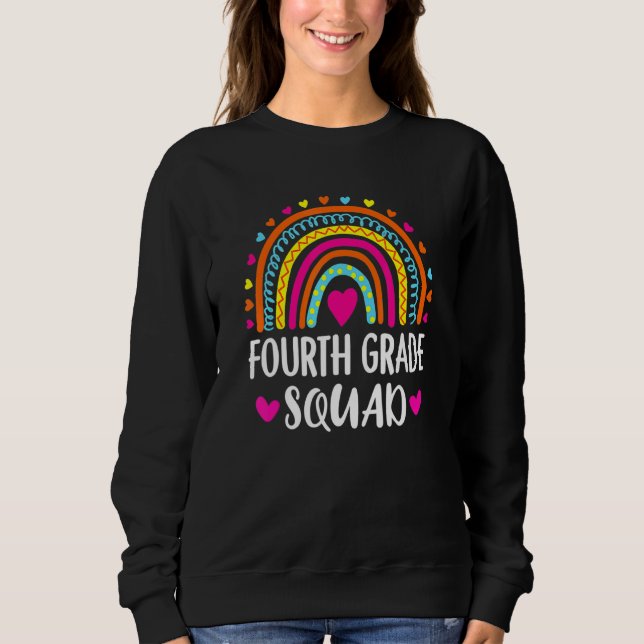 Camiseta Professor De Quarto Grau Arco-Íris De Volta À Esco (Frente)