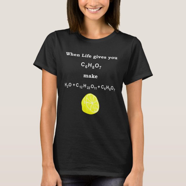 Camiseta Professor de Química Aluno CDF Limão Fórmula (Frente)