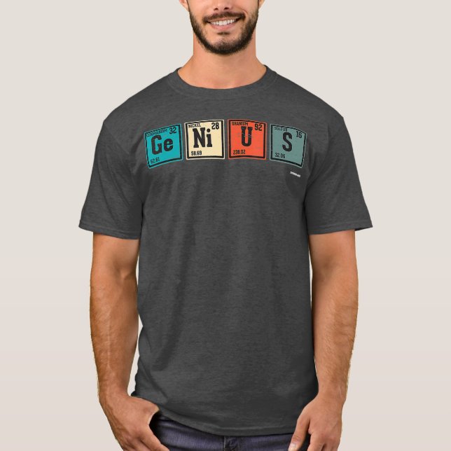 Camiseta Professor de Química de Elementos de Mesa Periódic (Frente)