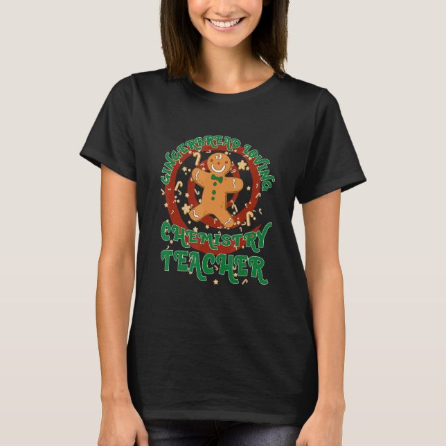 Camiseta Professor de Química Emprego Biscoito de Gengibre  (Frente)
