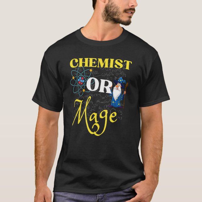 Camiseta Professor de Química ou Alquimia de Mage ou Ensino (Frente)