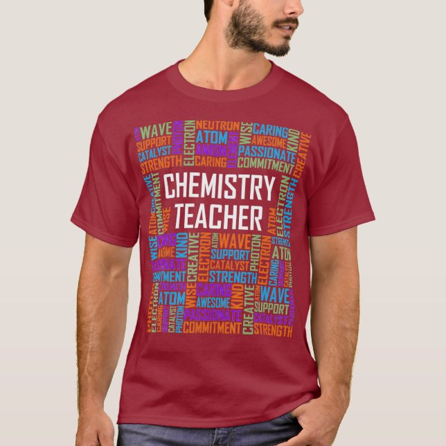 Camiseta Professor de Química Traça Palavra Presente para Q (Frente)