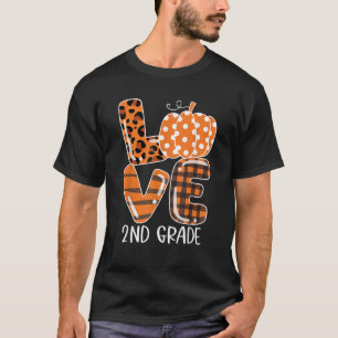 Camiseta Professor de segundo de Amor Ação de Graças Pumpki