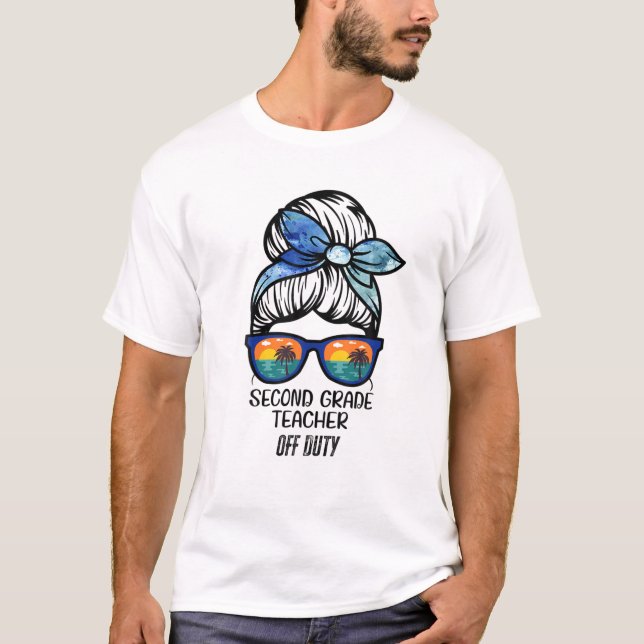 Camiseta Professor de segundo grau desempregado, Bun Beach  (Frente)