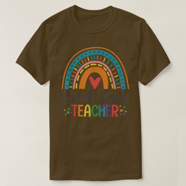Camiseta Professor de segundo grau Engraçado Arco-Íris Colo (Frente do Design)