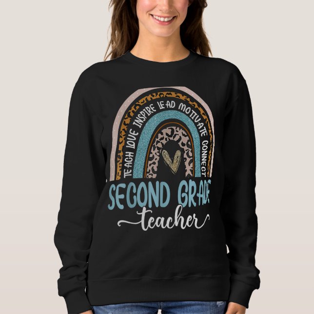 Camiseta Professor de segundo grau Ensino Amor Inspira Boho (Frente)