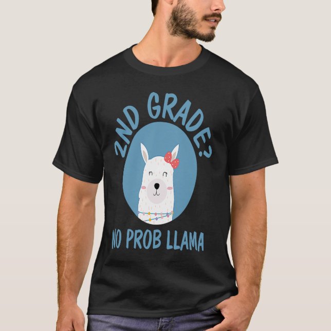 Camiseta Professor De segundo Grau Llama De Volta À Escola (Frente)