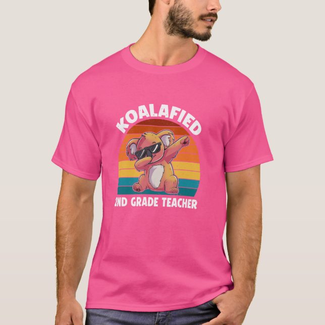 Camiseta Professor de segundo grau sofisticado Funny Koala  (Frente)