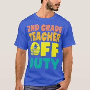 Camiseta Professor de segundo no período de serviço Feliz F