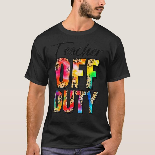 Camiseta Professor de serviço feliz no último dia do colar  (Frente)