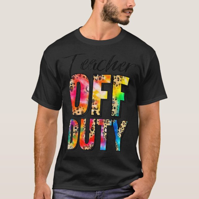 Camiseta Professor de serviço feliz no último dia do colar  (Frente)