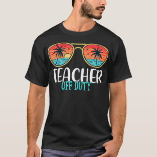 Camiseta Professor de serviço feliz no último dia do verão