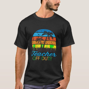 Camiseta Professor de serviço Retro Vintage Sunset Palm Bea