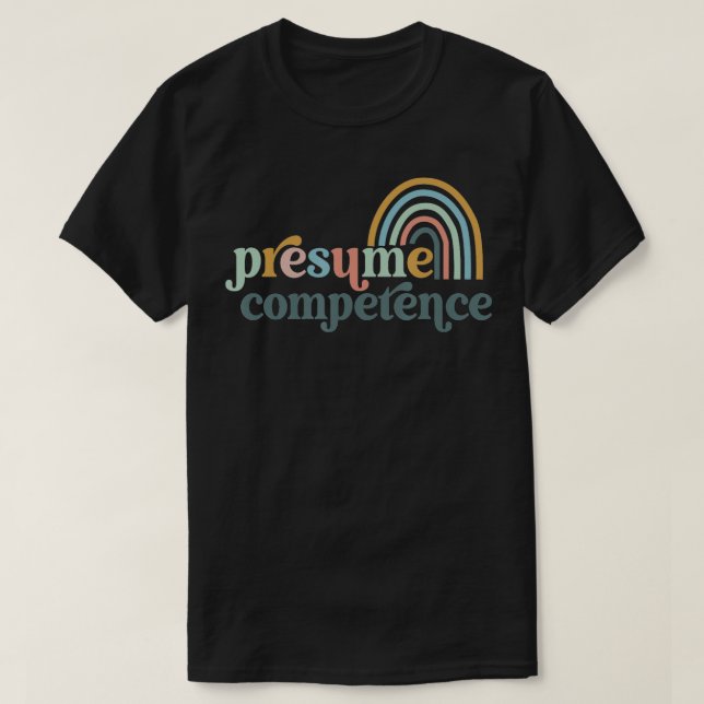 Camiseta Professor de SPED de Competência de Presume (Frente do Design)