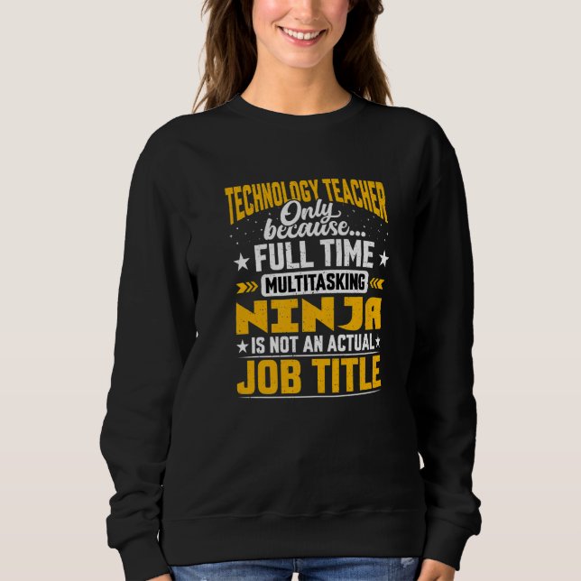 Camiseta Professor de Tecnologia Trabalho Título Tecnologia (Frente)