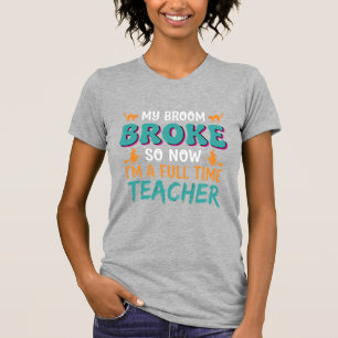 Camiseta Professor de Tempo Integral Design de Bruxa de Hal