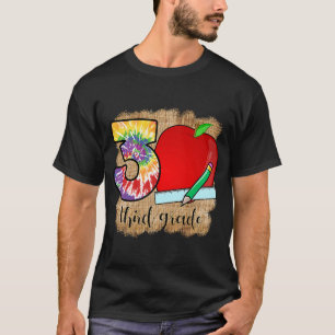 Camiseta Professor de terceiro grau Apple Heart Tie Dye