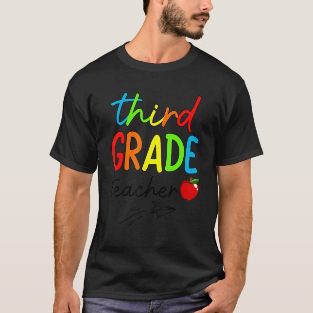 Camiseta Professor De Terceiro Grau Divertido De Volta À Es (Frente)