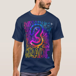 Camiseta Professor de Tipografia de 3º grau Tie Dye de volt