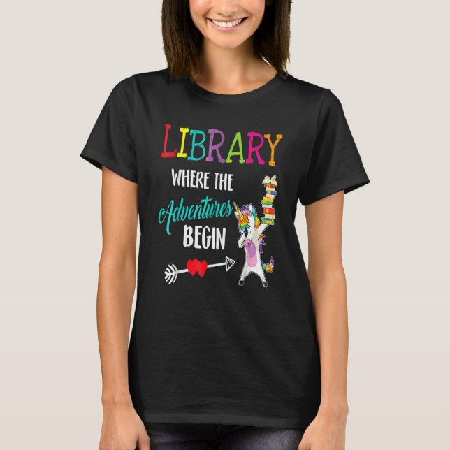 Camiseta Professor De Tripulação De Ph De Volta À Bibliotec (Frente)