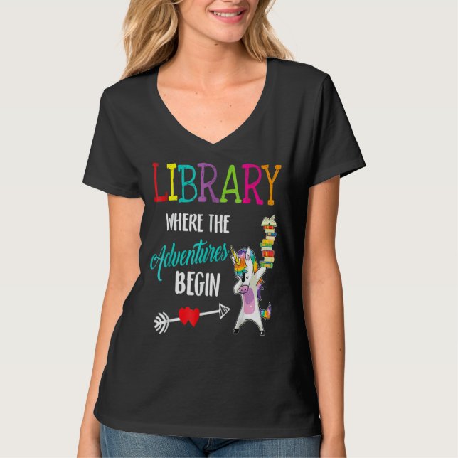 Camiseta Professor De Tripulação De Ph De Volta À Bibliotec (Frente)