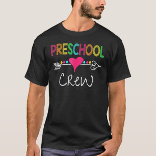 Camiseta Professor de Tripulação Pré-K De Volta À Escola