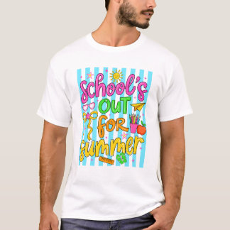 Camiseta Professor de Verão Escola Fechada para as Férias Ú