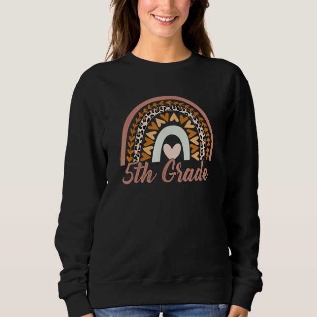 Camiseta Professor de volta às aulas com leopardo arco-íris (Frente)